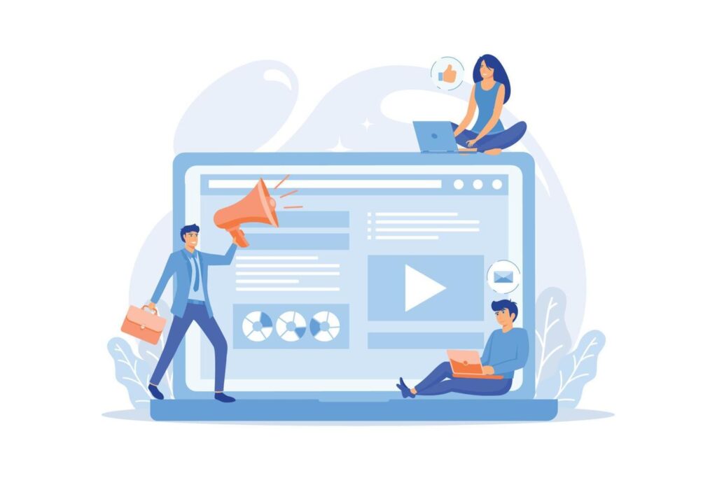 content marketing services marketing strategy development online advertisement promotion content planning digital marketing strategy concept flat modern illustration vector